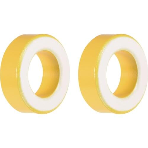 Uxcell 2pcs 19.5 x 33.5 x 11.1mm Ferrite Ring Iron Powder Toroid Cores Yellow White