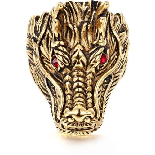 Domineering personality jewelry explosion jewelry ornaments retro leading men titanium steel ring