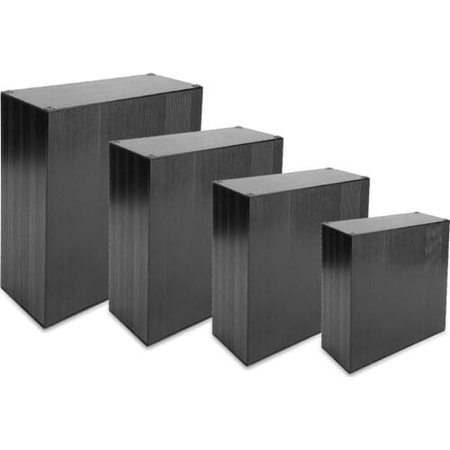 Waterproof Aluminum Enclosure DIY Electronic Junction Box PCB Instrumen Project Case Box HIFI Amplifier GPS Housing Black