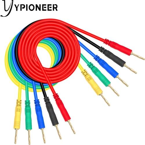 Cleqee 2mm Dual Gold Plated Copper Banana Plug PVC Test Lead 5color 500V/5A electrical accessories for Multimeter