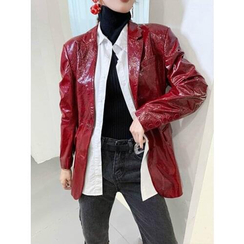100% Natural Genuine Leather Jacket Women Spring Autumn Vintage Real Leather Windbreaker Female Korean Fashion Sheepskin Coat 35