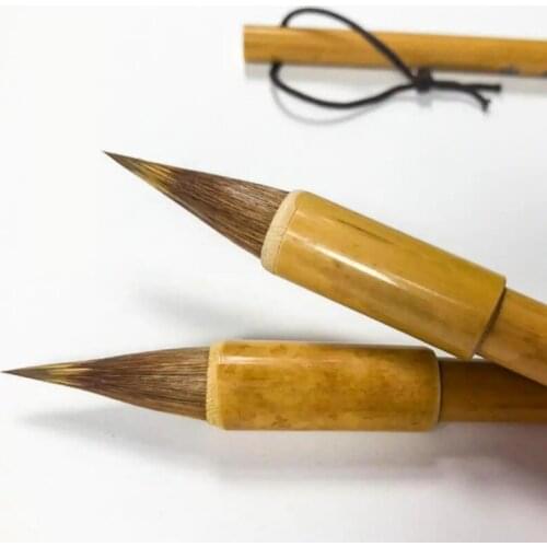 3pcs Weasel Hair Calligraphy Brushes High Grade Chinese Watercolor Painting Brush Pen Chinese Short Hair Brushes Set Tinta China