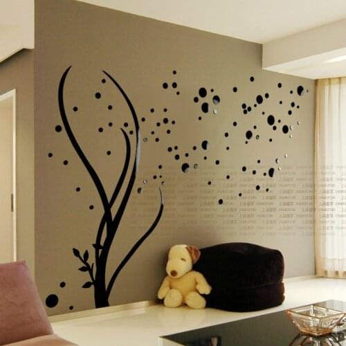 3D Acrylic Family Tree Wall Stickers Living Room Wall Art Decal Home Decoration embossed elegant background wall luxury type