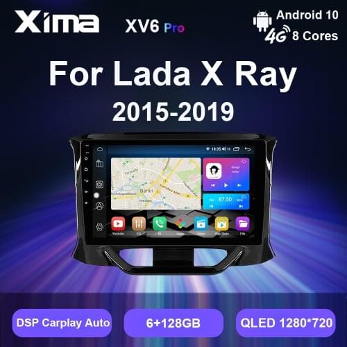 XIMA XV6 Pro Voice Control 2 din Android10 Dsp dvd Carplay Car Radio Multimedia Video Player For Lada X ray Xray 2015-2019