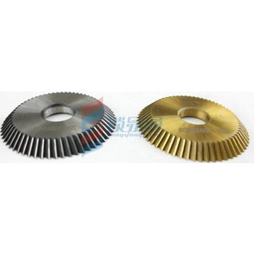 Free Shipping Titanium cutter HSS double angle cutter 60x16x6 36 / 60 / 90 tooth For cutting machine duplicating key