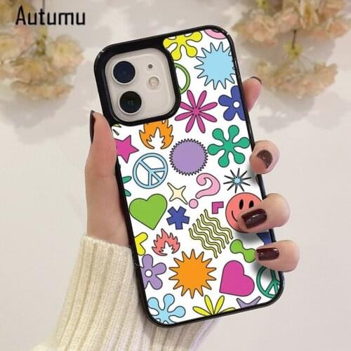 Phone Case for iPhone 12 mini X XS XR 11 Pro Max SE 2020 5 6S 7 8 Plus Samsung Galaxy S8 S9 S10 S20 S21 Sticker Cover