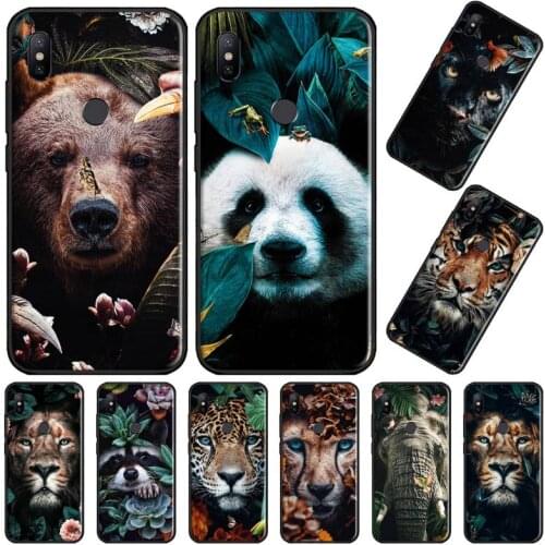 Wild Animal Art Painting Phone Case For Xiaomi Mi A1 A2 5 6 6PLUS 8 9 SE Lite MIX 2 2S MAX 2 3 Pocophone F1