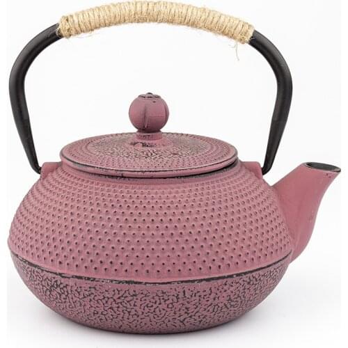 European and American Style Pink Blue Iron Pot Iron Pot Boiled Scented Tea Coffee Tea Set