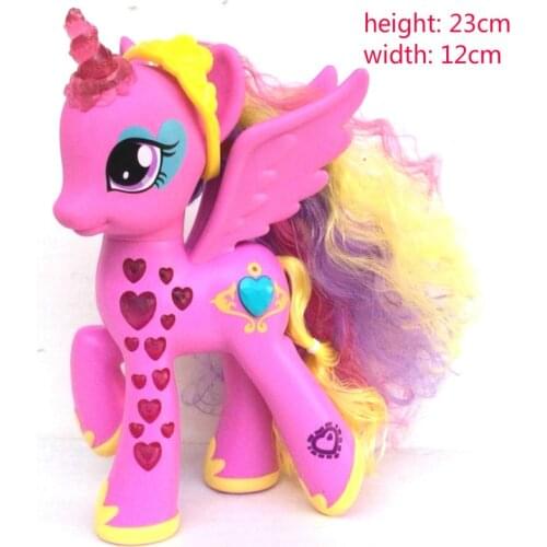 Hasbro My Little Pony Figure Toys Princess Model Toys with Sound Light Plastic Action Figure Pony Doll Toys Kids Girl Gifts 23CM