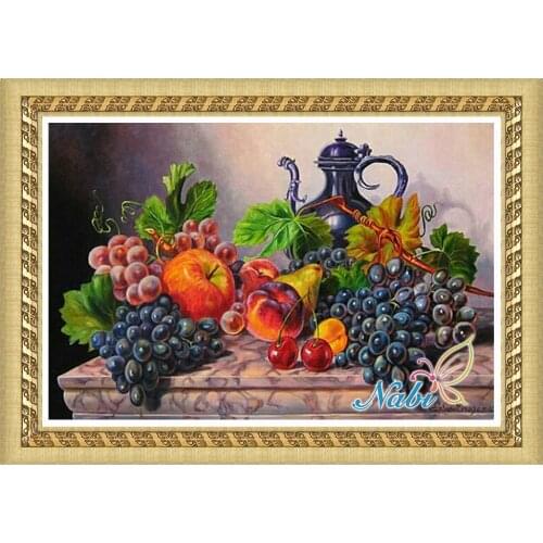 Fruits panel 3d diy rhinestone 6560R - Round Diamond embroidery cross stitch diamond mosaic painting