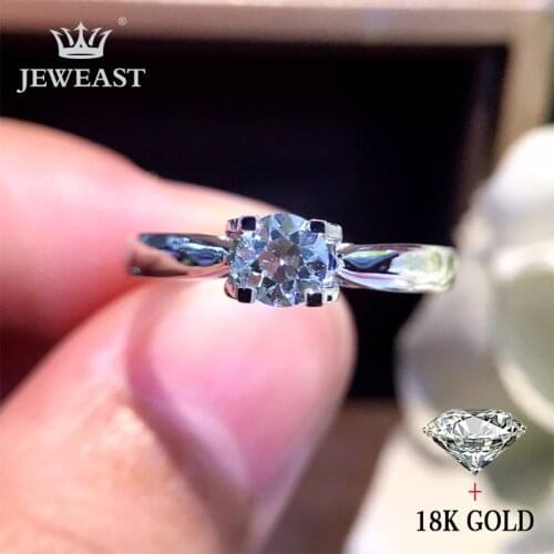 Natural Diamond 18K Gold Pure Gold Ring Beautiful Gemstone Ring Good Upscale Trendy Classic Party Fine Jewelry Hot Sell New 2020