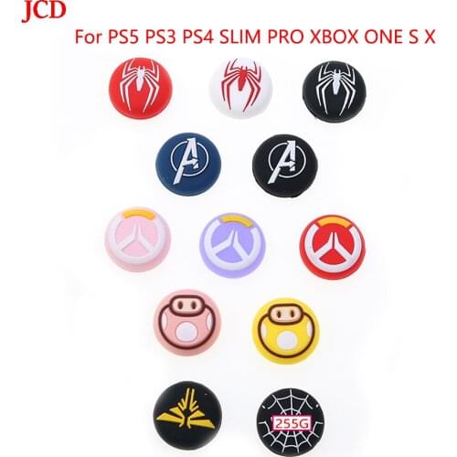 JCD 20Pcs Thumb Stick Grip Cap For Sony PS5 PS3 PS4 SLIM PRO XBOX ONE S X Controller Cover Case for Joystick Soft Silicone Caps