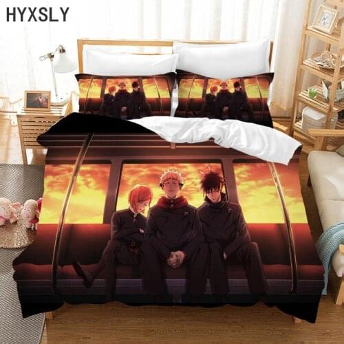 Japan Famous Anime Duvet Cover Sets Jujutsu Kaisen Bedding Set Comforter Bed Linen Gift Twin Queen King Single Size Dropshipping