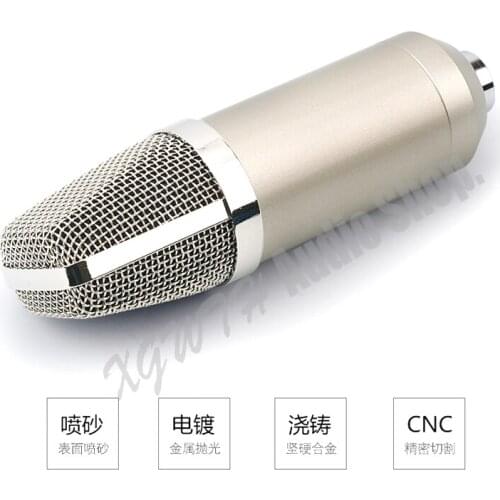 Xgwth Condenser Microphone Professional Large Diaphragm Mike Music Create Broadcast Capacitor Cardioid Microphone