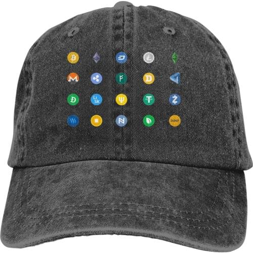 Crypto Coins The Baseball Cap Peaked capt Sport Unisex Outdoor Custom Dogecoin Funny Bitcoin Hats