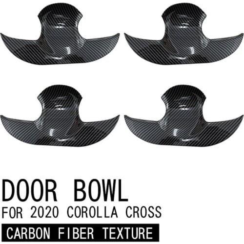 For Toyota Corolla Cross 2020 2021 ABS Door Handle Bowl Cover Cup Cavity Trim Insert Catch Molding Garnish
