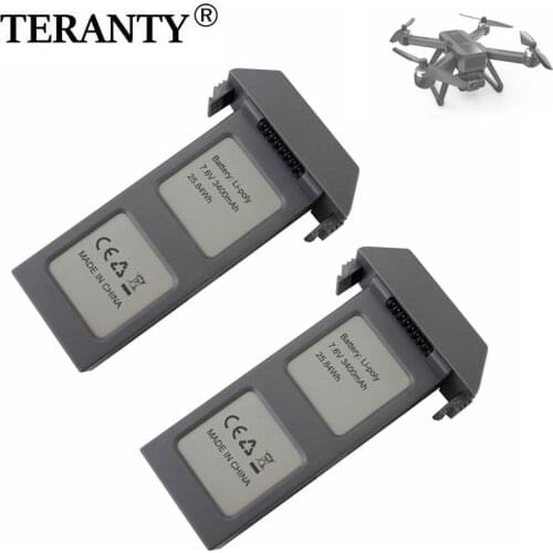 2pcs 7.6V 3400mAh Li-po Battery For MJX B20 D15 GPS Brushless RC Drone With 4K Camera RC Spare Parts for 7.4v drone battery