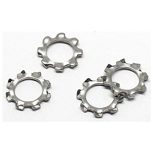 M3M4M5M6M8M10M12M14DIN6797A 304 Stainless Steel Washer External Teeth anti slip loose gasket Lock Washers GB8