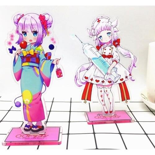 Cute Anime Kobayashi-san Chi no Maid Dragon Acrylic Stand Model Toys two-sided Action Figure Pendant toy gift