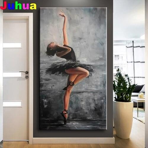 Elegant Figure Art Ballet Dancer 5D Diy Diamond Painting full round square dancing gril diamond Embroidery Mosaic Set home decor