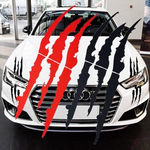 Car Sticker Reflective Claw Scratch Stripe Headlight Decal Paw Ghost Claw Sticke for Skoda Octavia Fabia Rapid Superb Yeti