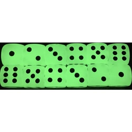 New 50Pcs/Lot 16mm Luminous Dice Rounded Corner Drinking Glowing Dice Nightclub Bars Dedicated Entertainment Dice Wholesale