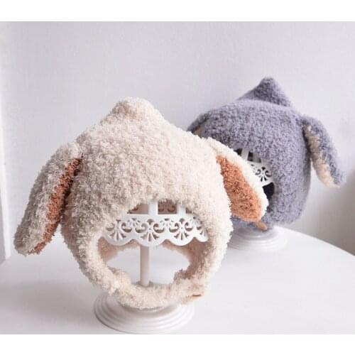 Autumn winter childrens cashmere hat cute rabbit ears infant men and women baby earmuffs headgear hat warm tide knitted hat