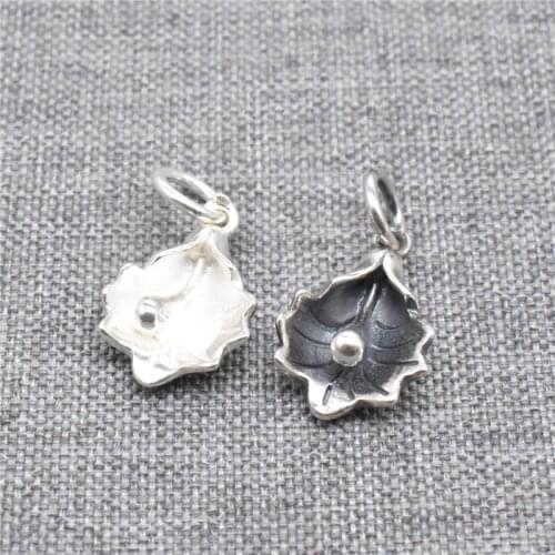 2 Pieces of 925 Sterling Silver Textured Flower Charms for Bracelet Necklace Earring