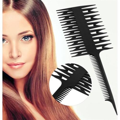 Salon Pro Fish Bone Design Comb 1pcs Unisex Big Tooth Comb Hair Dyeing Tool Highlighting Comb Brush Used for Straighten Hair