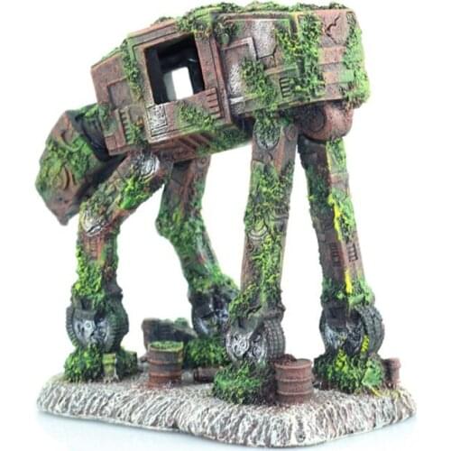 Autobot Robot Dog Shape Aquarium Landscape Decorations Simulation Fish Tank Pet H58C