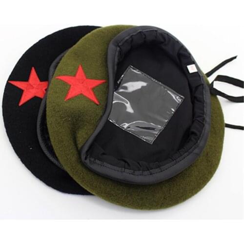 High Quality Wool Army Berets for Men Women Children Star Emblem Sailor Dance Performance Hat Adult Child Trilby Hat Cap