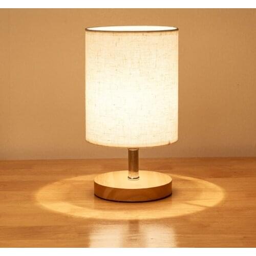 Nordic Wooden LED Table Lamp Modern Bedside Table Living Room Dining Table Bedroom Lampshade Home Interior Decoration Lantern