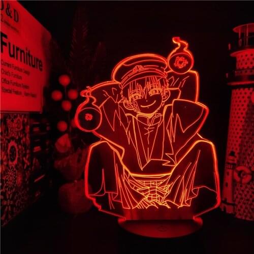 Toilet-Bound 3D Lamp Hanako Kun LED Night Light Home Decoration Lampara Bedroom Decor Lighting Anime Figure Manga Lights Neon
