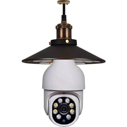 Ycc365plus IP Wifi Camera 3MP HD PTZ Cam with Color Night Vision Two Way Talk Auto Tracking for Indoor Outdoor E27 Bulb Shape