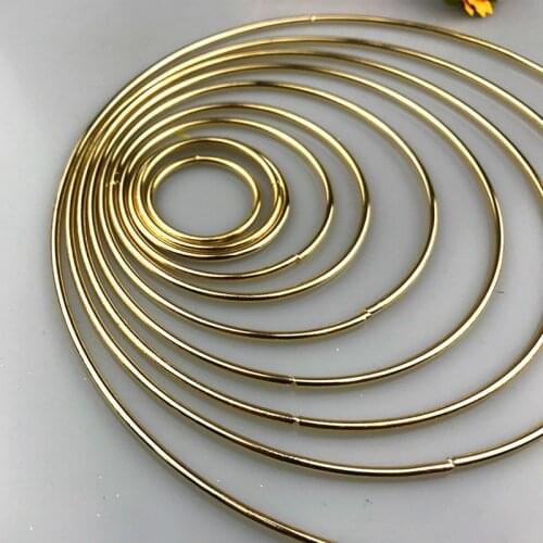 10pcs 35-190mm Gold Color Dream Catcher Reve Circle Rings Findings Hanging Round Circle Metal Pour Attrape Reve Net Jewelry DIY
