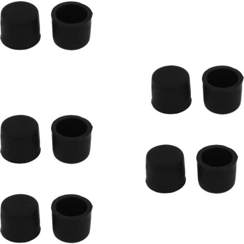 Silicone RCA Female Connectors Dust Proof Cap Protector Cover Black 10 Pcs