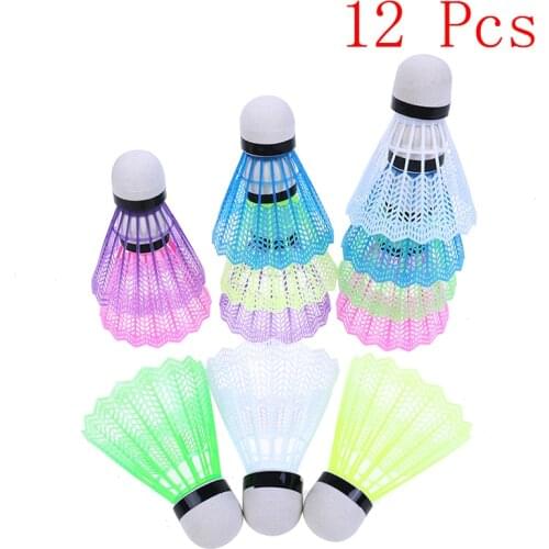 12pcs Colorful Badminton Balls Sport Training Train Portable Shuttlecocks Products Outdoor Supplies