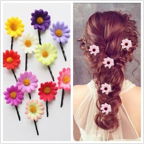 2X lovly Princess Kids Party Gifts Girls Cartoon Cute flowers Hair Clip hair accessories daisy Hair Clips hairpins headwear H-4