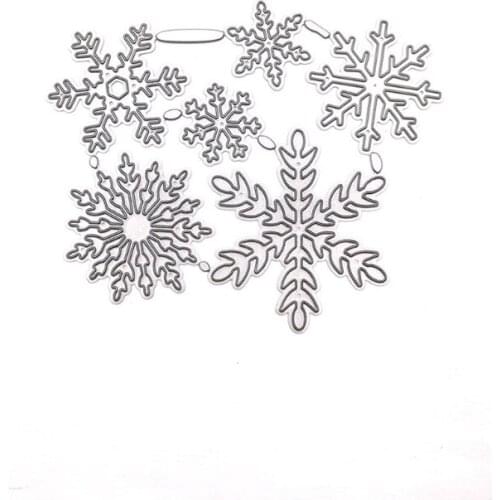 2021 New Christmas Six Petal Snowflake Frost Flower Carbon Steel Cutting Dies DIY Photo