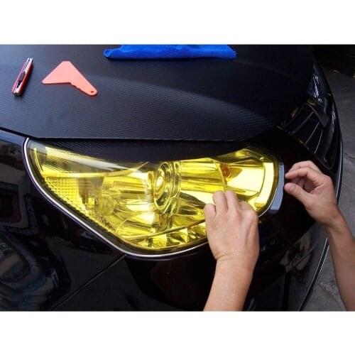30*100cm Yellow Waterproof Car Auto Fog Headlight Taillight Tint Film Light Decal Sticker Accessory Car-covers Vinyl