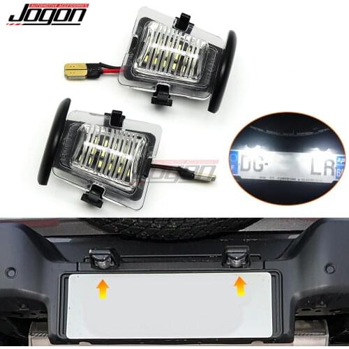 Car White LED Rear Bumper Trunk Number License Plate Light Lamp Bulb For Jeep Wrangler JK 2007-2018 JL 2019-2020