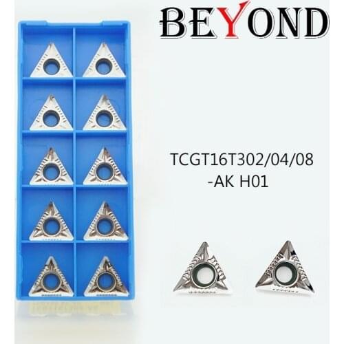 BEYOND TCGT 16T302 16T304 16T308 TCGT16T302-AK TCGT16T304-AK TCGT16T308-AK H01 Copper and Aluminum Carbide Inserts Lathe Cutter