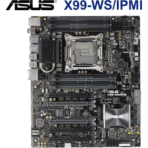 For ASUS X99-WS/IPMI 100% Original Desktop Motherboard X99 X99M Socket LGA 2011 Core i7 LGA2011 V3 DDR4 Used Computer Mainboard
