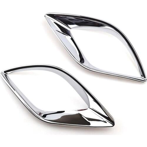 For Mazda Cx-5 Cx5 2012-2016 Chrome Rear Bumper Reflector Fog Light Lamp Cover Trim Molding Garnish Frame Bezel