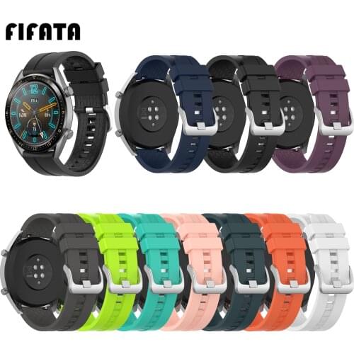 FIFATA Silicone Watch Strap For Huawei Watch GT 46mm Smart Watch Replacement wristband Accessories Commonly used For 22mm Watch