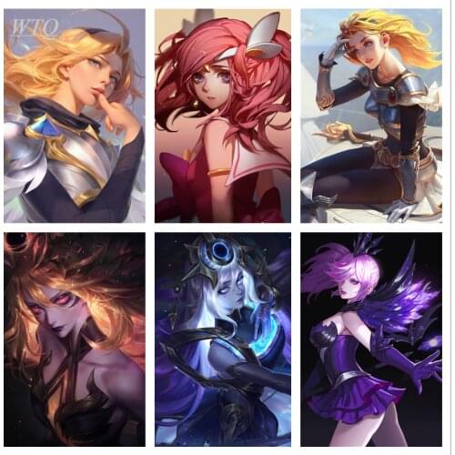 Game Posters League of Legends Star Guardian Lux Anime Posters Canvas Painting Home Decor Wall Art Photos for Childrens Room
