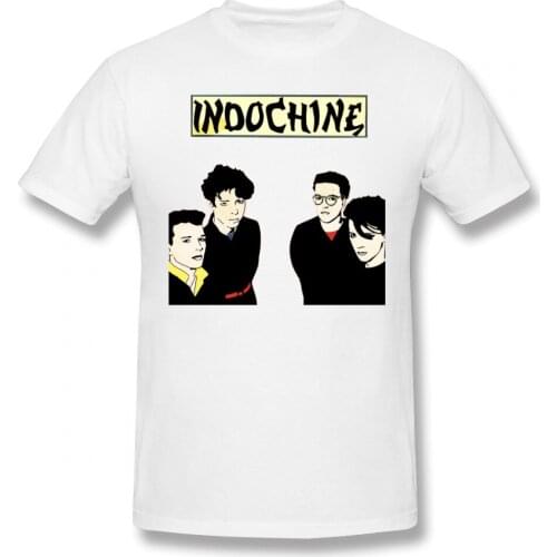 Indochine Music Rock Mens Basic Short Sleeve T-Shirt Many colors Casual Tees Tops European Size