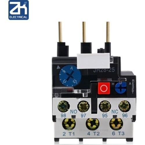JR28-25 relé de sobrecarga térmica LR2D13 ajustable relé térmico relés eléctricos 1.6A 2.5A 4A 6A 8A 10A 13A 18A 25A
