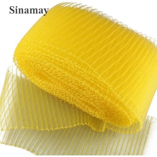 12 CM/16 CM Crinoline Horsehair Pleated mesh braids fabric beauty mesh DIY hair accessories fascinators craft 15yards/lot