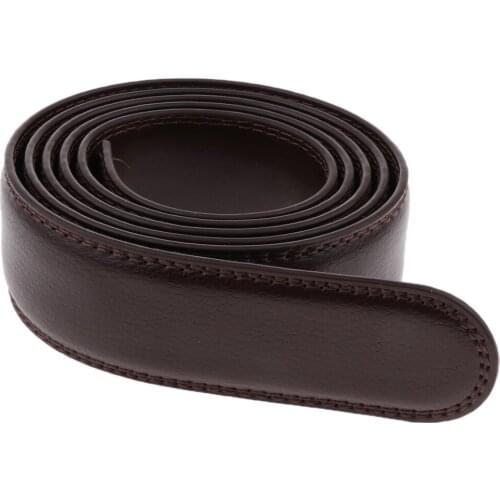 Men Leather Ratchet Belt Strap Only without Buckle Wide Strap 3.5cm Width